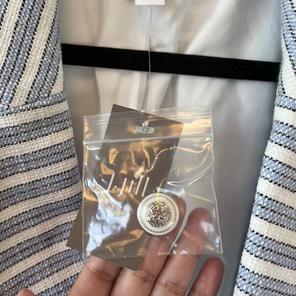 J. Jill Modern Spectator Blazer Blue White Striped Women’s Size 2X NWT’s $159 - Picture 15 of 15